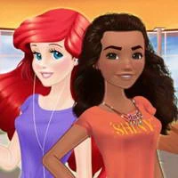 Ariel and Moana Princess on Vacation