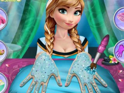 Anna's Frozen manicure game screenshot