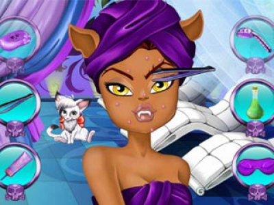 Fynsy's spa Clawdeen Wolf game screenshot